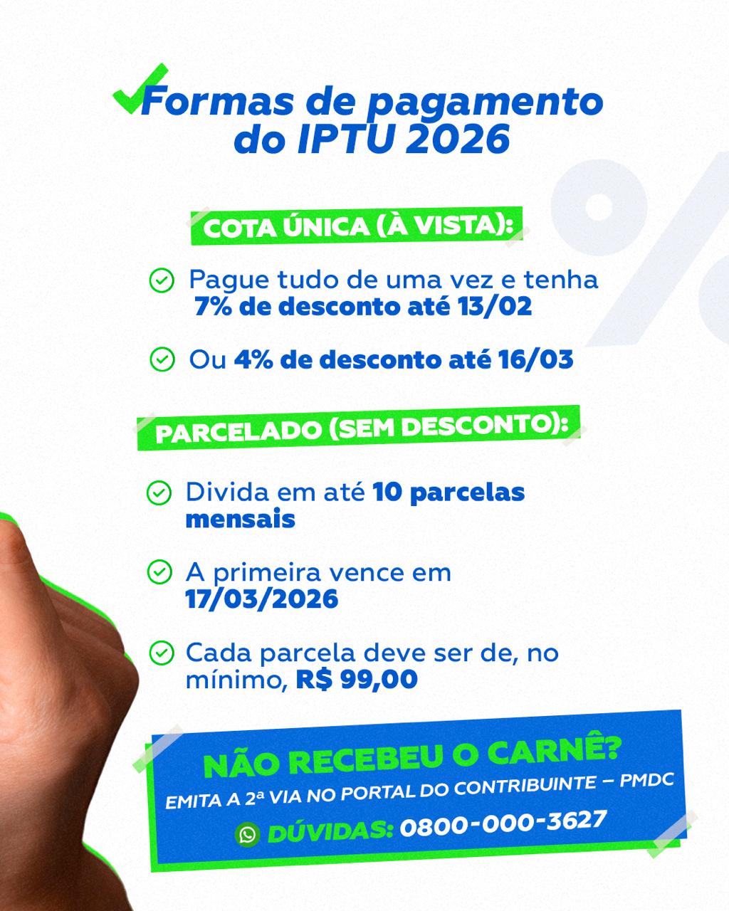 Como pagar IPTU 2026